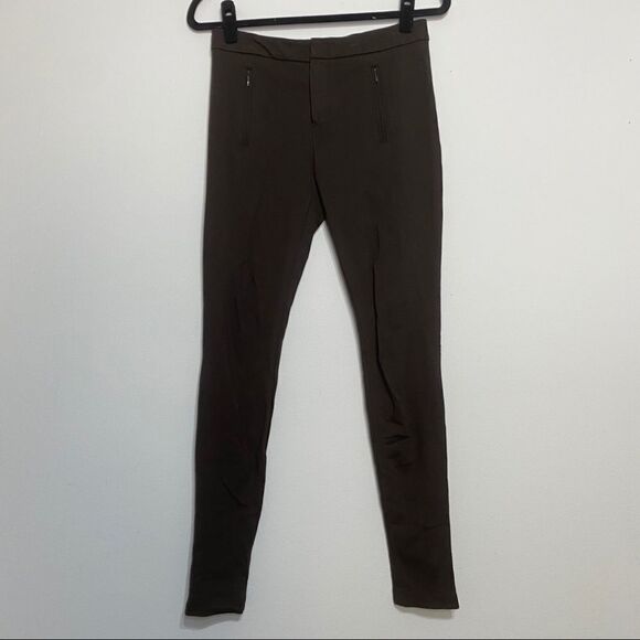 Vince. Brown Deep Stretch Ankle Zip Pocket Pants - Picture 6 of 10